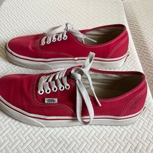 Vans Red Canvas Sneakers